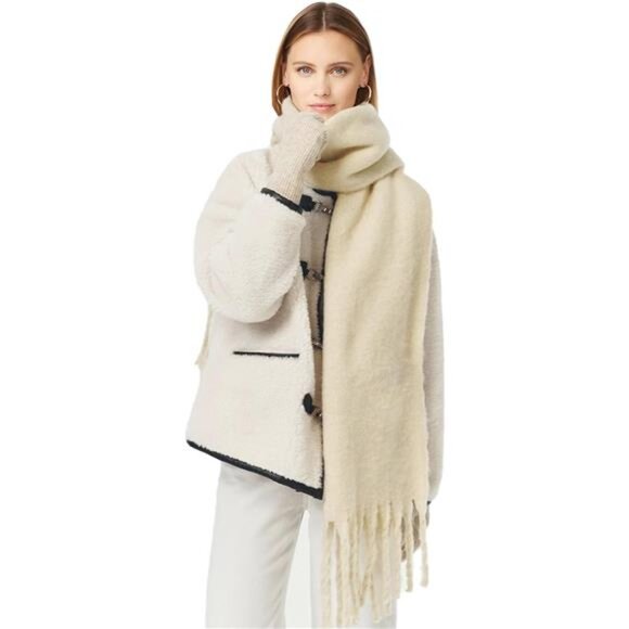 Women's Large Scarf Cashmere Thick Tassel Scarf